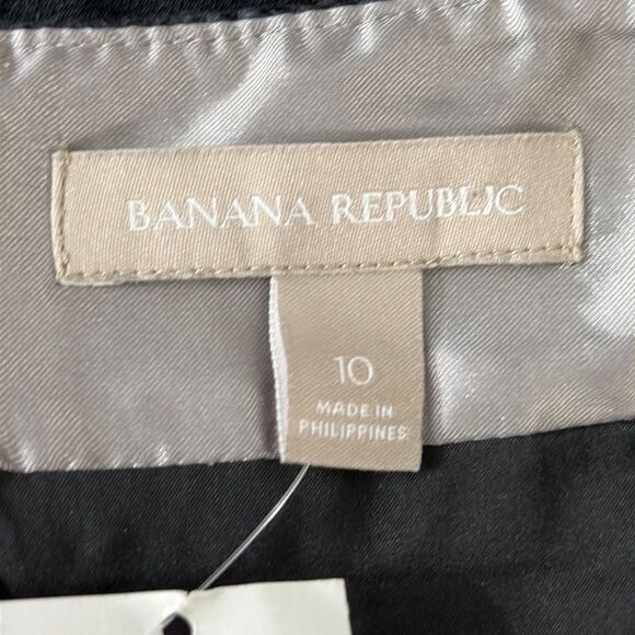 Banana Republic Black Skirt Size 10 Textured NWT - Picture 7 of 9